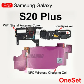 1Set NFC Brezžično Polnjenje Tuljavo WIFI Signal Antene Pokrovček Za Samsung Galaxy S20 Plus Glasen Zvočnik Flex Kabel Nadomestni Deli