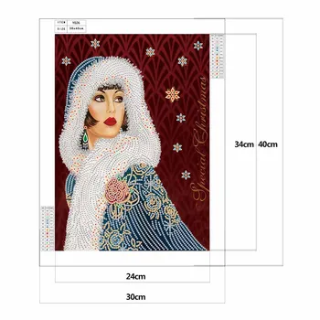 Del Vaja Posebno Oblikovan Sliko DIY Elegantne Ženske Diamond Slikarstvo Plakat mbroidery Portret Značaja Nosorogovo Sliko