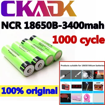 Prvotne 18650 NCR18650B 3400mah Litij-Akumulatorsko Baterijo 3,7 v, s PCB za Svetilko Baterije