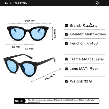 Krog Žensk sončna Očala Retro Cat Eye sončna Očala za Ženske Letnik Klasična Ocean Kosov Feminino Gafas Oculos De Sol 2021