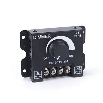 30A LED Dimmer DC 12V 24V 360W Nastavljiva Svetlost Sijalka Trakovi Voznik Eno Barvo Svetlobe Napajanje