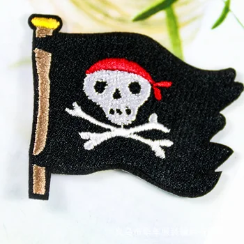 PGY 1PCS Punk okostje Pirat zastavo občutljivo Obliž za Oblačila, Vezenje, iz Železa Na Obliži Aplicirano Oblačila Dekor Brezplačno Dostavo