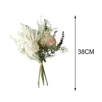 1 Kup 38 cm Umetno Cvetje Svile Peony Mini Poročni Šopek rož Hydrangea za Domačo zabavo Dekoracijo Notranjih