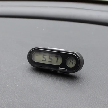 Avto Termometer Ure Mini Watch K02 Noč Lahkih Vozil Elektronski Termometer LED Termometer Urnik Auto Avto Dodatki