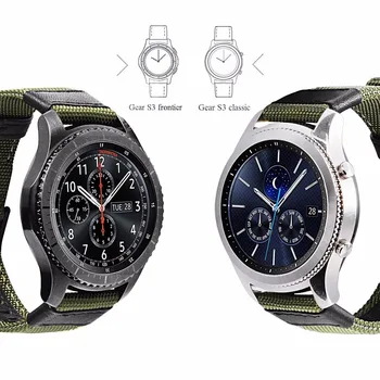 Trak Za Samsung Galaxy watch 3 46mm band prestavi s3 Meje Classic nylon 22 mm 20 mm WatchWoven Najlon Trak za 20 mm 22 mm Zapestje