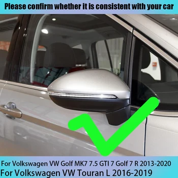 2pcs Black rearview Ogljikovih Vlaken Vzorec Ogledalo kritje kape lupini Za Volkswagen VW Golf 7 R MK7 7.5 GTI 2013-20 Touran L 2016-19