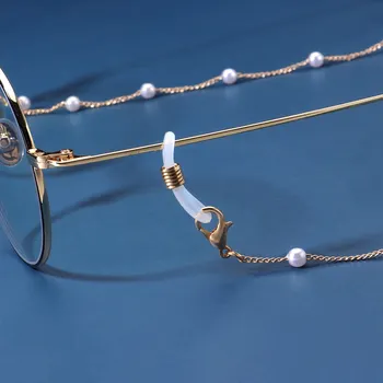 Moda 2021 Ženske Pearl Zlata Očala Verige Vrvica Za Opaljivanje Tega Traku Eye Glasses Dame Sončna Očala Verige Pribor Le Verige Brez Očal