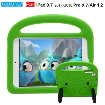 Oklep EVA Coque za iPad Zraka Zraka 1 2 Otroci Primeru A1474 A1566 Shockproof Silicij Stojalo za iPad z 9.7 2017 2018 Otroci Otrok Primeru