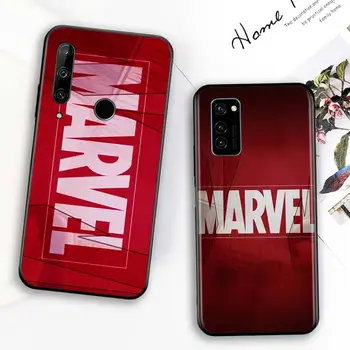 Marvel Avengers Logotip Za Čast 8S 8C 8X 8A 8 7S 7A 7C MAX Prime Pro 2020 2019 Anti-padec Silikonski Black Primeru Telefon