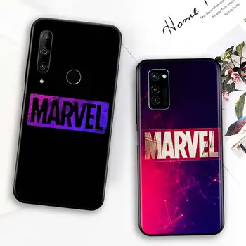 Marvel Avengers Logotip Za Čast 8S 8C 8X 8A 8 7S 7A 7C MAX Prime Pro 2020 2019 Anti-padec Silikonski Black Primeru Telefon