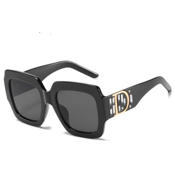 Modni Retro Kvadratnih Diamond Nosorogovo sončna Očala Za Ženske in Moške blagovne Znamke, Modela Klasične Velike Okvir UV400 sončna Očala Očala