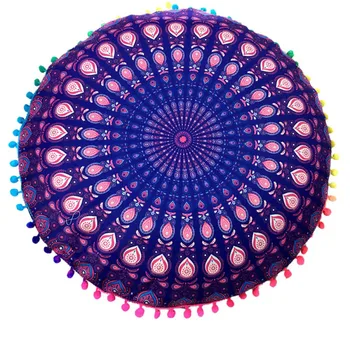 Krog Indijski Mandala Tla Krog Bohemian Blazine Primeru Barvo Blazino Kritje Tekstilne Blazino Slip