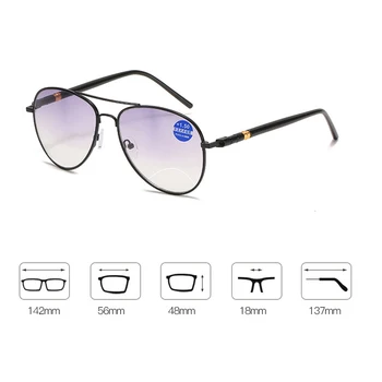 Moda Dual-lahka za Branje Očala sončna Očala Moške In Ženske Spolne Anti-modra Svetloba Presbyopia Očala Postopno Barve