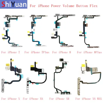 Gumbom za glasnost Tipka za Preklop Power Flex Kabel Za iPhone 6 6Plus 6S 6S Plus 7 7Plus 8 8Plus X XR XS XS MAX Z Kovinski Deli