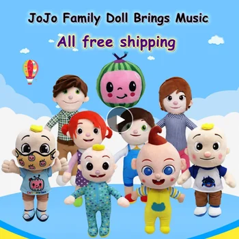 JJ Cocomelon Igrača Glasbeni Spanjem Mehki Pliš Lutka Za otroško Glasbo, Barbie Lutka v Družino Otroci Igrače Darilo za Rojstni dan