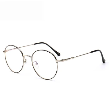 Modra Svetloba Blokiranje Očala za Ženske, Moške Retro Krog Jasno, Leče Očala Zlitine v celotni sliki, Igranje Računalniških Očal