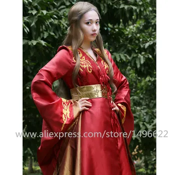 Kraljico Cersei Lannister Rdeče Izključno Obleka Igre Kostum Prestolov Za Odrasle Ženske Halloween Cosplay Prop