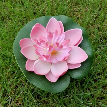 5Pcs Umetno Plavajočo Water Lily EVA Lotus Flower Ribnik Dekor 10 cm (Rdeča/Rumena/Modra/Roza/Svetlo Roza)
