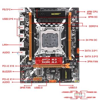 Strojnik X79 Motherboard LGA 2011 za Podporo Intel Xeon E5 V1 V2 Procesor DDR3 Pomnilnika NON-ECC/REG ECC RAM-a M-X79 ATX Z9-D7