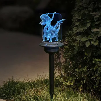 Sončne Vrtne Luči LED 3D Živali Ornament Dvorišče Lučka na Prostem Travnik Dekor MDJ998