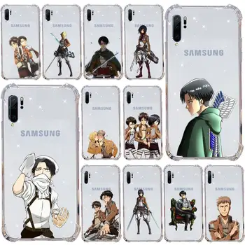 Napad na titan anime Telefon Primeru Pregledna, Jasno, Za Samsung Galaxy A71 A21s S8 S9 S10 plus opomba 20 ultra