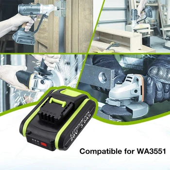 3.0 Ah 20V Li Ionska Baterija za Worx WA3553 WA3551 WA3556 WA3572 WA3641 WA3553.1 WG169E WX386 WX550.1 WX176 WX279 za električna Orodja