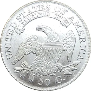 1820 zda 50 Centov ½ Dolar Svobode Orel brez obeh skrajnih Bankrot Pol Dolarja Cupronickel Prekrita Srebrna Bela Kopija Kovanca