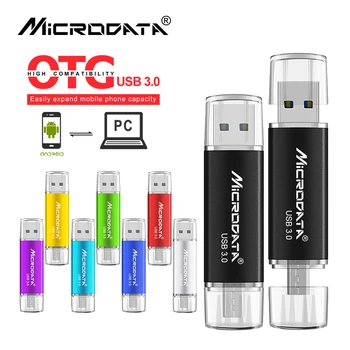 USB Flash Drive 2 V 1 USB3.0 & Type C & Android OTG Pen Drive 32GB 64GB 128GB High Speed USB Stick Pendrives Cle USB