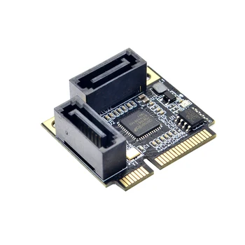 Dodaj Na Kartice Mini PCI-E PCI Express 2 Vrata SATA 3.0 Pretvornik SSD HDD SATA3 Krmilnik Širitev Kartico SATA Množitelj