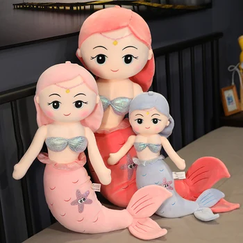 Nove 60 CM, Pliš Lutke Malo morska deklica Princesa Spi Otroci Plišaste Igrače Za Otroke Darila, Otroci, Dekleta, Rojstni dan