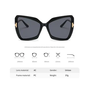 Nov Modni Retro Metulj Okvir sončna Očala Moških In Žensk luksuzni Športih na Prostem, Potovanja Ulica Streljanje Očala Vožnje Ogledalo