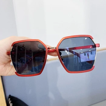Poligonske sončna Očala Ženske Luksuzni Oblikovalec Kovin Nezakonitih Očala Ženske Anti Ultravijolične sončne Očala UV400 Barve