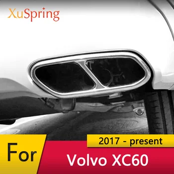 Za Volvo XC60 2018 2019 2020 2021 Avto styling Zadaj Grlo Izpušni Prezračevalni Rep Cevi Kritje Glušnika Nasvet Okrasimo Trim Dodatki