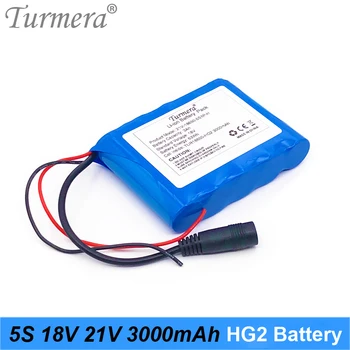 Akumulator 5S 18V 21V 3000mAh Reachargeable Litij-ionska Baterija 18650 HG2 3000mAh 30A Baterije Celice s 5S BMS za Izvijač 18V