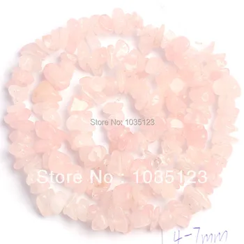Visoka Kakovost 5-8 mm Naravnih Rose Quartzs Freeform Gramoz Svoboden Kroglice Sklop 16