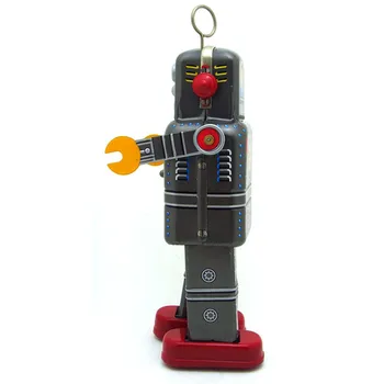 [] Odraslih Kolekcija Retro Veter igrača Kovinski Tin Prostor robot Mehanske igrače po maslu igrača številke modela otroci darilo