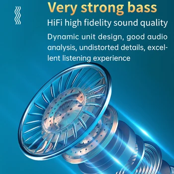Brezžične Bluetooth Slušalke Z LED-Lučka na Dotik V uho Čepkov 5.1 HIFI 3D Stereo Surround Slušalke Brezžične Športne Slušalke
