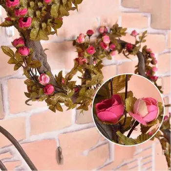 2.2 m 42heads Ponaredek Svilenih Vrtnic Ivy Trte, Umetno Cvetje Z Zelenimi Listi Za Dom Poročni Dekoracijo, ki Visi Garland Dekor