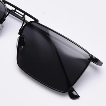 Kachawoo polarizirana sončna očala moških vožnje kvadratnih retro sončna očala za ženske trendy full metal uv400 zelena črna rojstni dan darila