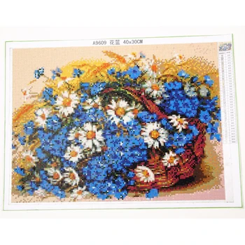 5D Kvadratni Krog Diamond Slikarstvo Abstraktna umetnost Vijoličen Cvet Črnilo DIY Vezenje mozaik Navzkrižno Šiv kompleti ročno izdelan darilni YY4874