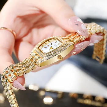 Moda za Ženske, uro s Diamond Watch Dame Vrh Luksuzne blagovne Znamke Gospe Priložnostne ženska Zapestnica Kristalno Ure Relogio Feminino