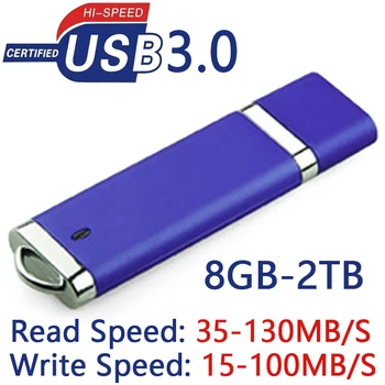 15-130MB/S Branje High Speed USB 3.0 Flash Disk 128GB 16GB 32GB 64GB VROČE Pero Disk 512GB 1TB 2TB Memory Stick, USB Ključ Darilo 256GB