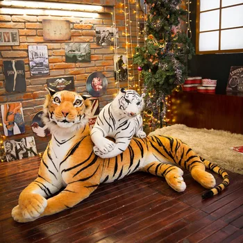 120 cm polne velikosti možnosti verodostojno simulacijo tiger plišastih velikan tiger Kralj Džungle plišastih igrač lutka Božična darila za otroke