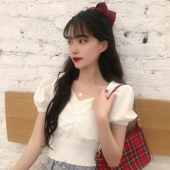 J394-2020 nove korejske ženske študent oblačil žensk kratek sleeved majica s kratkimi rokavi ženske
