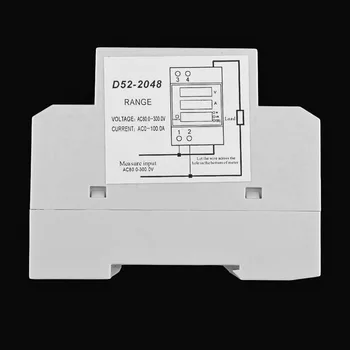 DIN-rail Multi-funkcijo LED Digitalni Merilnik AC 80-300V 200-450V 0-100A Aktivni Faktor Moči Električne Energije Voltmeter Ampermeter DIY