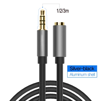 Slušalke Kabel Podaljšek Jack 3.5 mm Audio Aux Žice Moški-Ženska Splitter Zvočnik Podaljšek Kabel za Xiaomi Slušalke Adapter
