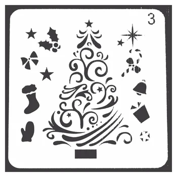 Božično Drevo Snežinka Scarpbooking Risanje Predloge Za Merjenje Šablona Ravnilo Ročno Artcraft Scrapbooking Dobave Navidad