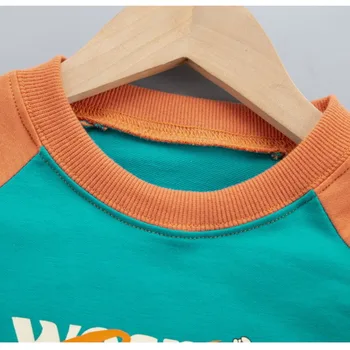 Novo Pomlad Jesen Baby Girl Obleke, Fantje Risanka T-Shirt Hlače 2Pcs/Set Malčka Aktivno Kostum Otroci Oblačila Otroci Trenirke