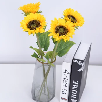 Nov Izdelek 1pcs 46 cm Sončnično Umetno Cvet, ki se Uporablja V Hotelu Poroko Restavracija Ponaredek Cvet DIY Venec Album Dobave
