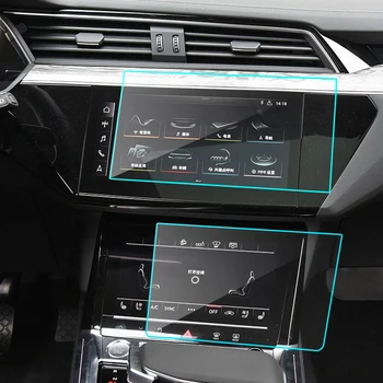 Kaljeno steklo screen protector Za Audi e-tron 2018-2021 avtomobilsko navigacijo 9H kaljeno steklo zaslona zaščitno folijo